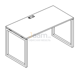 Мебель для персонала Стол письменный на металлокаркасе QUATTRO Б4 005 БП