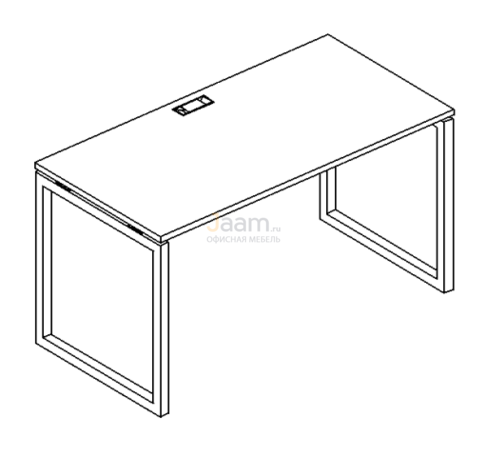 Мебель для персонала Стол письменный на металлокаркасе QUATTRO Б4 002 БП