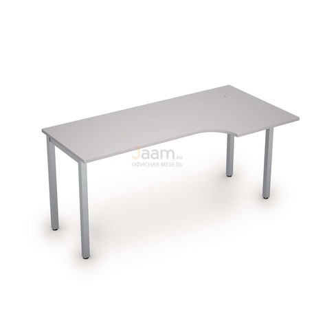 Мебель для персонала Стол криволинейный на металлических опорах правый 2М.146