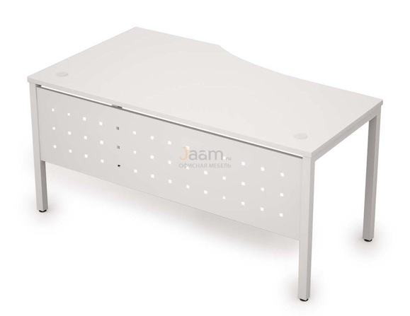 Мебель для персонала Стол криволинейный с экраном из металла правый 6МК.021