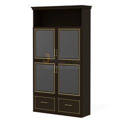 Кабинет руководителя Офисный шкаф комбинированный с нишей и карнизами в комплекте ПК-ВРН-КОМП№42