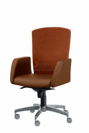 Кресло Сигма/Д комбиниров. кожа нестандарт/база алюминий