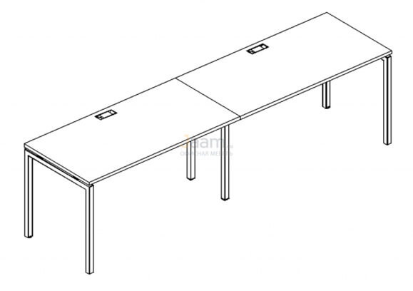 Мебель для персонала Рабочая станция на металлокаркасе DUE Б2 005-2 БП