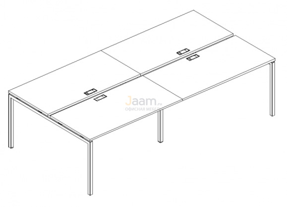 Мебель для персонала Рабочая станция на металлокаркасе DUE Б2 171-2 БП