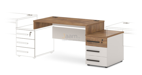 Мебель для персонала Стол промежуточный с опорной тумбой T-27