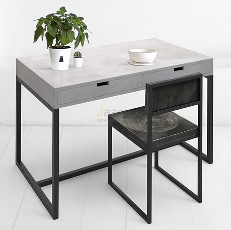 Мебель для персонала Стол рабочий METALFRAME с ящиком МИКРОЦЕМЕНТ