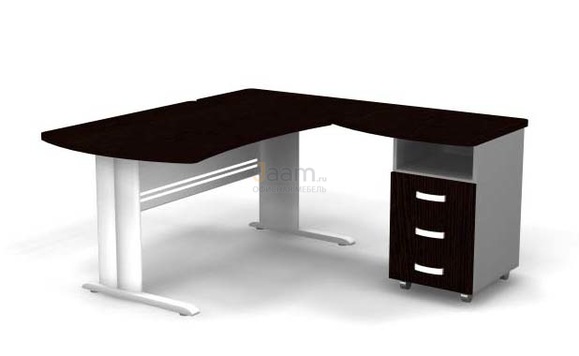 Мебель для персонала Угловое рабочее место на L-обр. каркасе правое B196/1