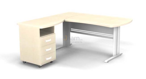 Мебель для персонала Угловое рабочее место на L-обр. каркасе левое B199/1