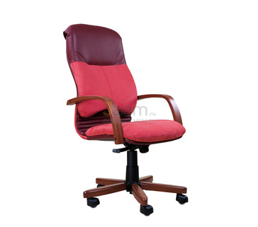 Кресло для руководителя Мара/П комб. Кожа стандартная/база дерево