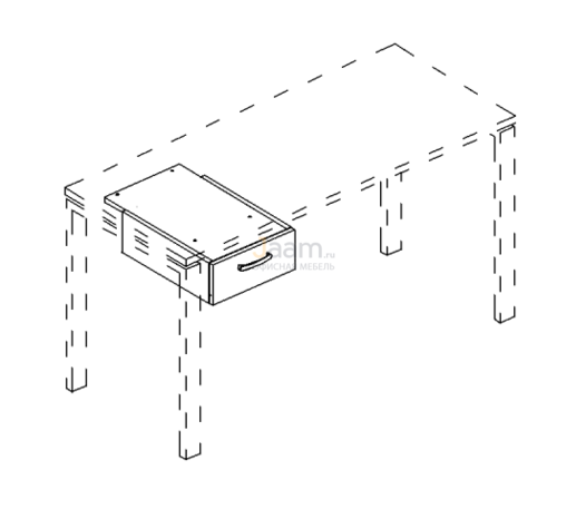 Мебель для персонала Тумба подвесная 1-ящичная (для стола 70) 205 БП