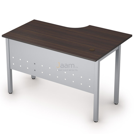 Мебель для персонала Стол криволинейный на металлических опорах левый 2МК.141