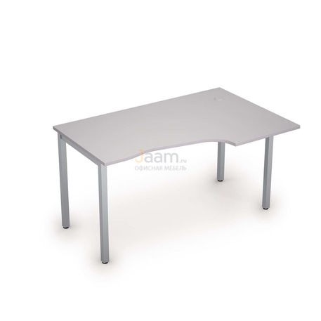 Мебель для персонала Стол криволинейный на металлических опорах правый 2М.123