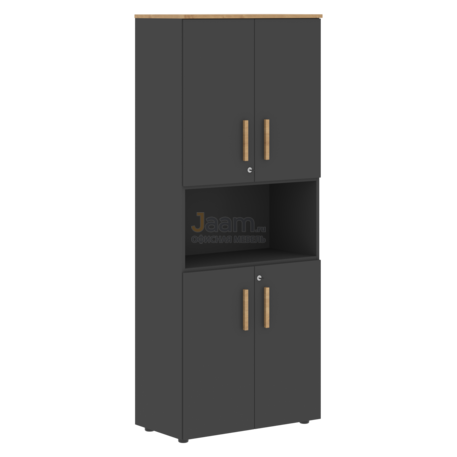 Мебель для персонала Офисный шкаф с 2-мя комплектами глухих малых дверей FHC 80.4(Z)