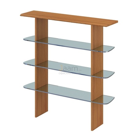 Кабинет руководителя Стеллаж со стеклянными полками ПК-ПР-СЖ140Х131С