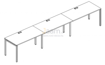 Мебель для персонала Рабочая станция на металлокаркасе DUE Б2 024-3 БП