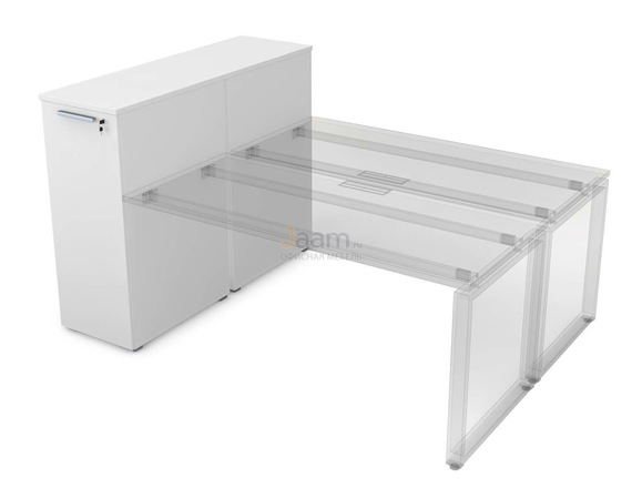 Мебель для персонала Офисная тумба с выкатной секцией высокая 9ТП.002.4