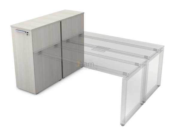 Мебель для персонала Офисная тумба с выкатной секцией высокая 9ТП.002.4