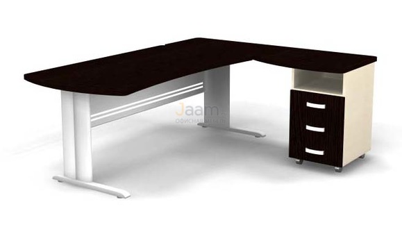 Мебель для персонала Угловое рабочее место на L-обр. каркасе правое B184/1