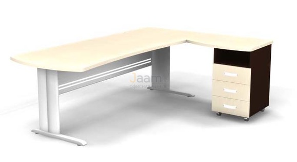 Мебель для персонала Угловое рабочее место на L-обр. каркасе правое B190/1