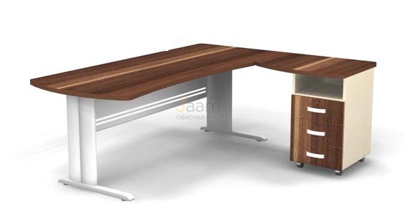 Мебель для персонала Угловое рабочее место на L-обр. каркасе правое B184/1