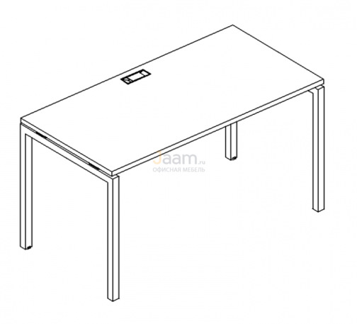 Мебель для персонала Стол письменный на металлокаркасе DUE Б2 023 БП