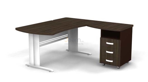Мебель для персонала Угловое рабочее место на L-обр. каркасе правое B196/1