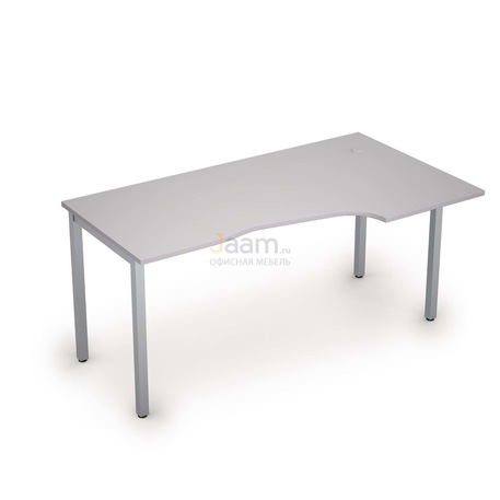 Мебель для персонала Стол криволинейный на металлических опорах правый 2М.121