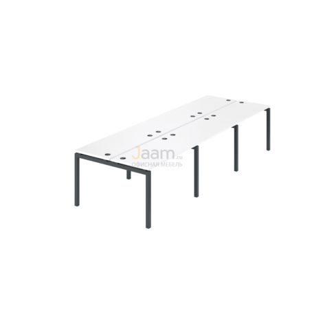 Мебель для персонала Бенч двойной на 6 рабочих мест АМБ-002.60-6