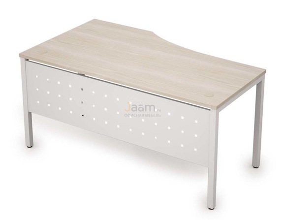 Мебель для персонала Стол криволинейный с экраном из металла правый 6МК.021