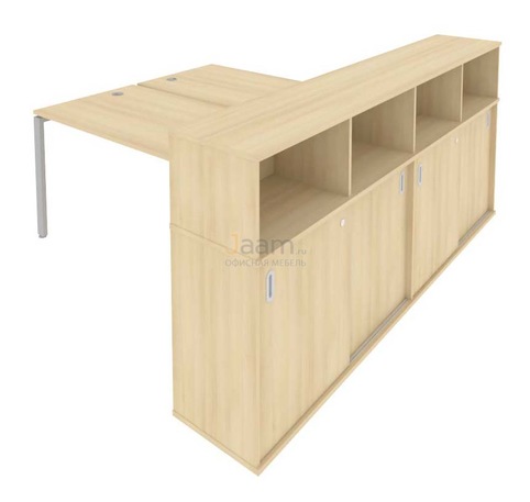 Мебель для персонала Рабочая станция с опорным шкафом-купе Б.РС-СШК-4.4