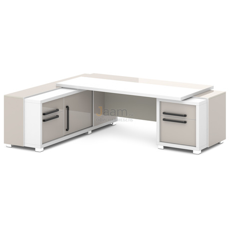 Кабинет руководителя Стол руководителя с греденцией и тумбой L-120пр/л