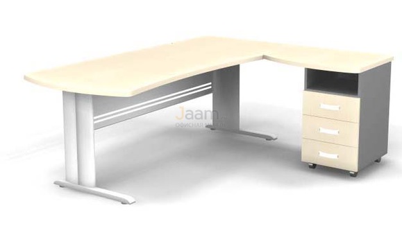 Мебель для персонала Угловое рабочее место на L-обр. каркасе правое B184/1