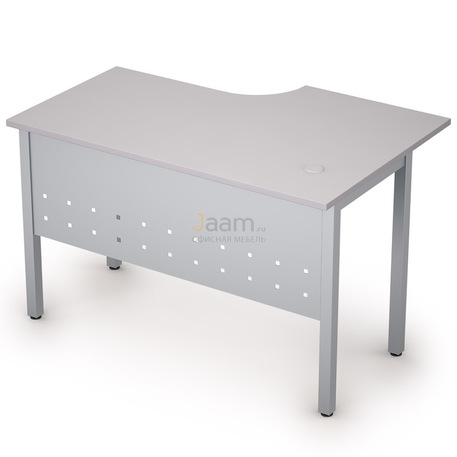 Мебель для персонала Стол криволинейный на металлических опорах левый 2МК.141