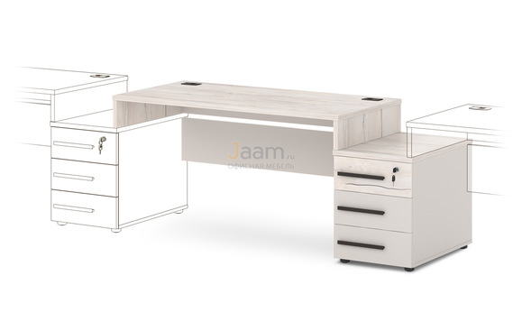 Мебель для персонала Стол промежуточный с опорной тумбой T-28