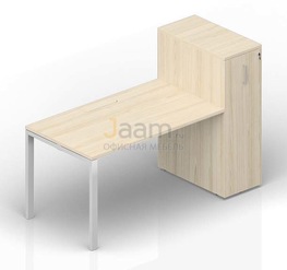 Мебель для персонала Стол с приставным шкафом Tower (меламиновый аутлет) STTPM128T112