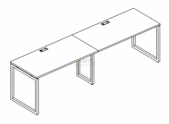 Мебель для персонала Рабочая станция на металлокаркасе QUATTRO Б4 013-2 БП