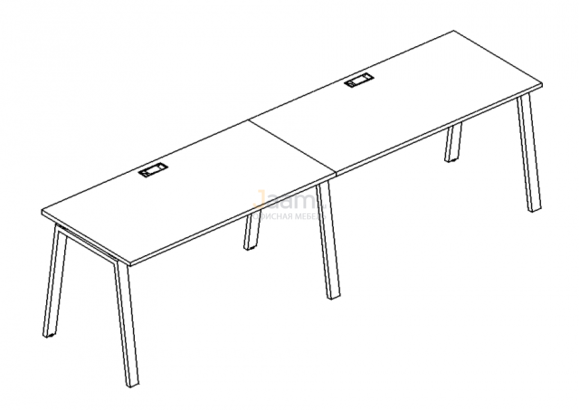 Мебель для персонала Рабочая станция на металлокаркасе TRE Б3 014-2 БП