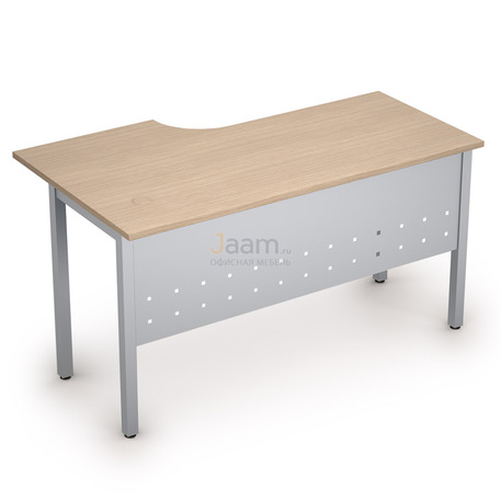 Мебель для персонала Стол криволинейный на металлических опорах правый 2МК.145