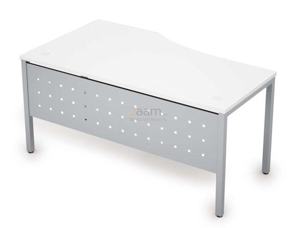 Мебель для персонала Стол криволинейный с экраном из металла правый 6МК.021