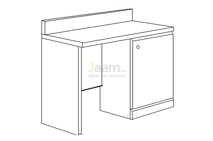 Мебель для гостиниц Стол с воротником для фригобара прав. (для холодильника 45х45х56) R5109V