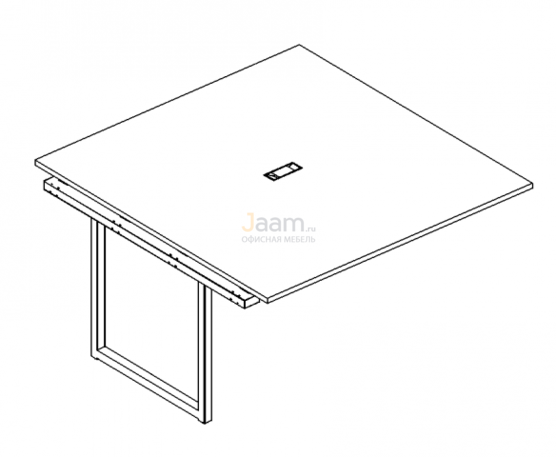 Стол Секция стола для переговоров на металлокаркасе QUATTRO Б4 133-1 БП