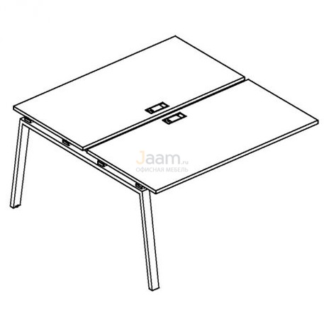 Мебель для персонала Секция стола рабочей станции на металлокаркасе TRE Б3 173-1 БП