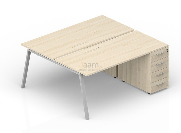 Мебель для персонала Составной стол с приставными тумбами (меламиновые аутлеты) AR2TPM148N072