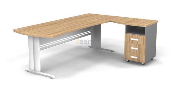 Мебель для персонала Угловое рабочее место на L-обр. каркасе правое B190/1