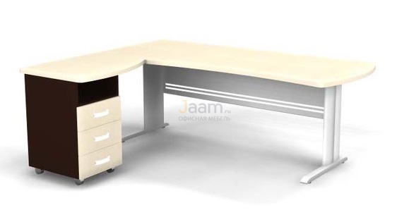 Мебель для персонала Угловое рабочее место на L-обр. каркасе левое B187/1