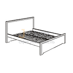 Мебель для гостиниц Кровать на металлическом основании R6513