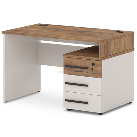 Мебель для персонала Стол с опорной тумбой правый T-21пр