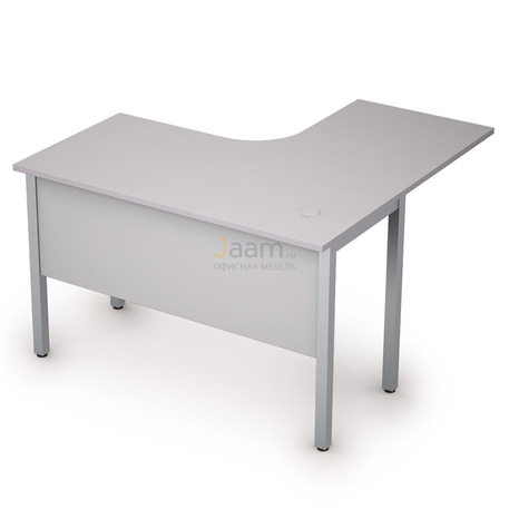 Мебель для персонала Стол криволинейный на металлических опорах левый 2МД.128