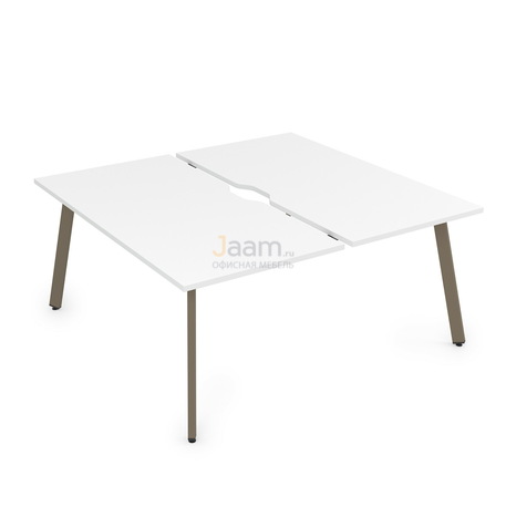 Мебель для персонала Стол системы БЕНЧ на 2 рабочих места порошковое покрытие 10БДВ.284