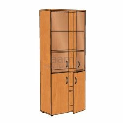 Мебель для персонала Офисный шкаф со стеклом пр./бронза ЛФ217